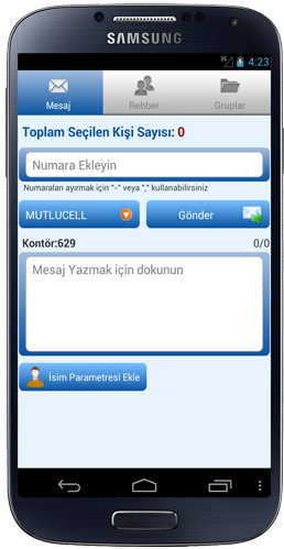 toplu sms mobil uygulama